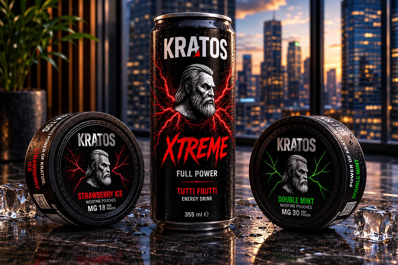 KRATOS — Power Is A Choice: Energy Drinks, Nicotine Pouches & Zero Nicotine, One Warrior Brand